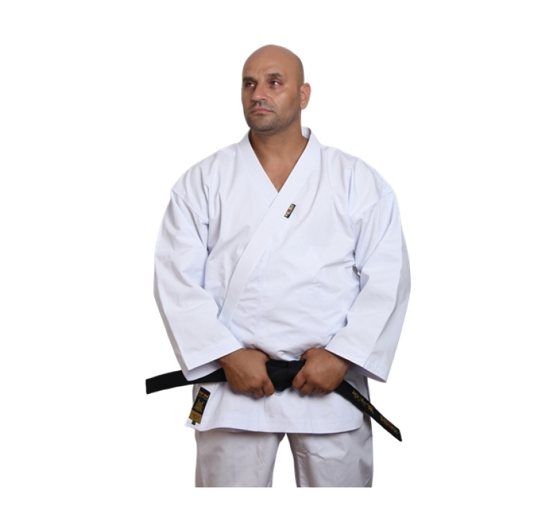 Kit Kimono Karate Kyoshi Lona P.a Adulto + Faixa Padrão Kit Kimono Karate Kyoshi Lona P.a Adulto + Faixa Padrão