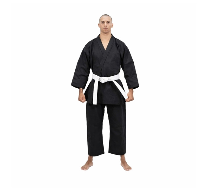 Kimono Kyoshi Karate Start Preto Adulto - Com Faixa Branca Kimono Kyoshi Karate Start Preto Adulto - Com Faixa Branca