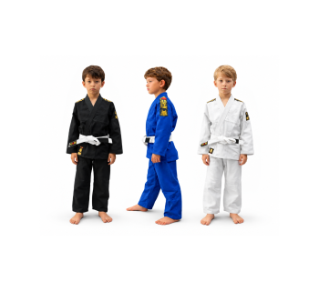 Kimono Jiu Jitsu Trançado Infantil Kyoshi C/ Faixa Branca Kimono Jiu Jitsu Trançado Infantil Kyoshi C/ Faixa Branca