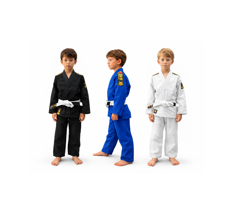 Kimono Jiu Jitsu Trançado Infantil Kyoshi C/ Faixa Branca Kimono Jiu Jitsu Trançado Infantil Kyoshi C/ Faixa Branca